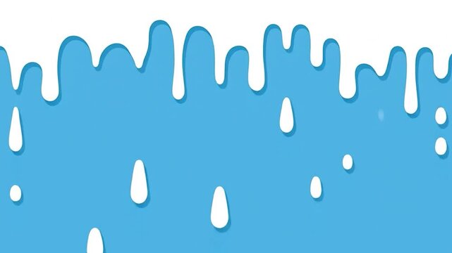 Cartoon Blue Water Drip Animation Transition Loop