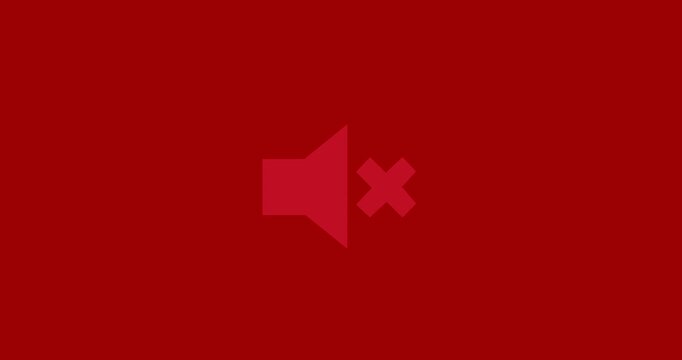 Multimedia animated icon animated high quality mute
