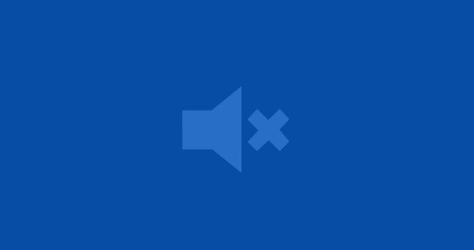 Multimedia animated icon animated high quality mute