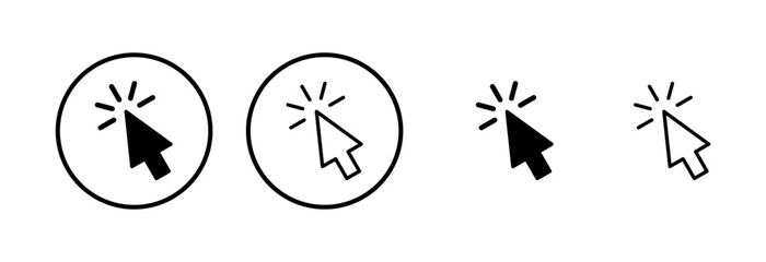 Click icon logo design. pointer arrow sign and symbol. cursor icon