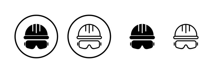 Helmet icon logo design. Motorcycle helmet sign and symbol. Construction helmet icon. Safety helmet