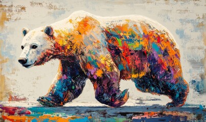 brown bear on a rock, Generative AI