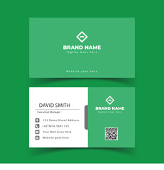 Modern and professional business card design with a clean layout and warm brown color palette