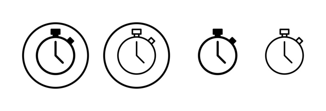 Stopwatch icon logo design. Timer sign and symbol. Countdown icon. Period of time