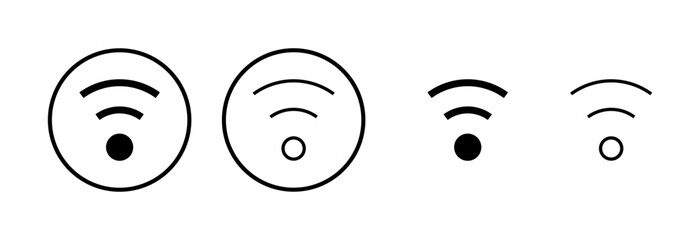 Wifi icon logo design. signal sign and symbol. Wireless  icon