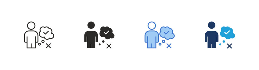 Decision icon multiple style collection