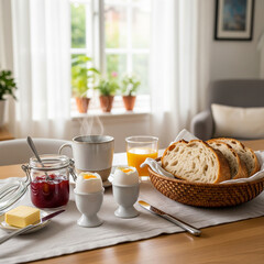 breakfast with coffee