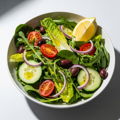 fresh salad with eggs