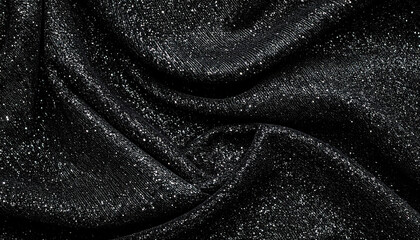 texture of black glitter closeup sparkling background