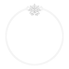 christmas frame with snowflakes and stars