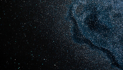 texture of black glitter closeup sparkling background