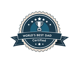 world's best dad premium quality badge
