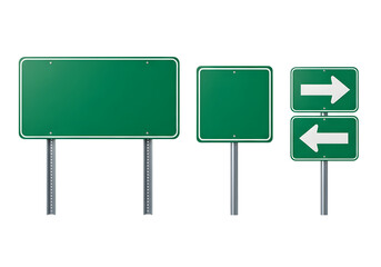 isolated green road signs ,  Green street sign isolated white background 