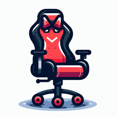 flat illustration of a gaming chair