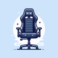 flat illustration of a gaming chair