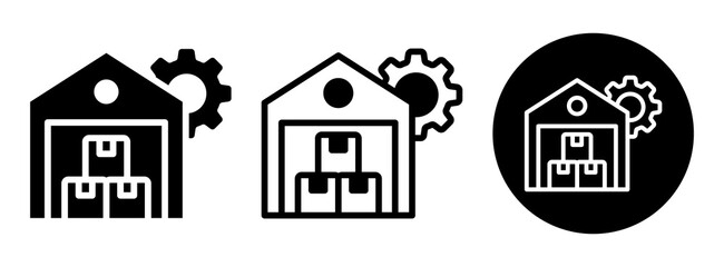 Inventory Management Icon Collection Glyph & Mixed Style