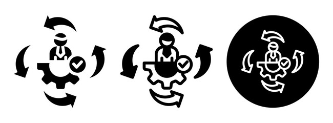 Change Management Icon Collection Glyph & Mixed Style