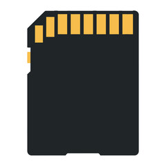 Fototapeta premium Minimalist flat design illustration of a generic sd card isolated on white background