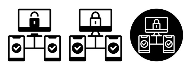 Two Factor Authentication Icon Collection Glyph & Mixed Style