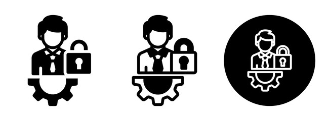 Login Management Icon Collection Glyph & Mixed Style