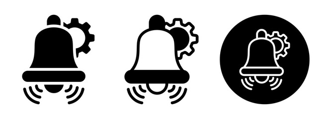 Notification Settings Icon Collection Glyph & Mixed Style