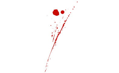 Blood splatter isolated on transparent background, Realistic red blood splatter, drop, and stain effect for medical, horror, and design projects