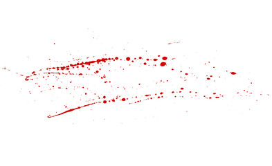 Blood splatter isolated on transparent background, Realistic red blood splatter, drop, and stain effect for medical, horror, and design projects