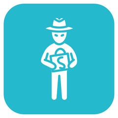 Robber icon vector image. Can be used for Prison.