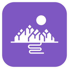 Glacier icon vector image. Can be used for Natural Disaster.