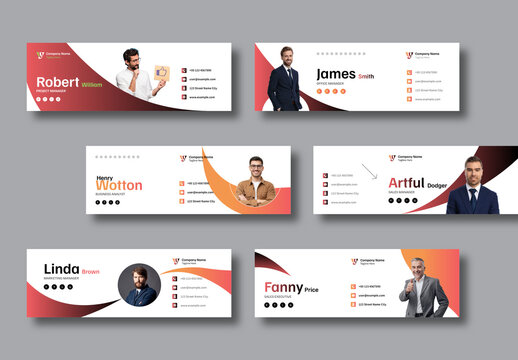 Corporate Email Signature Design Layout