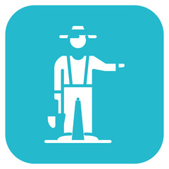 Farmer icon vector image. Can be used for Women.