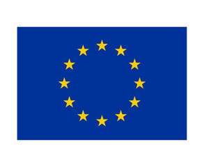 European Union Flag National Europe Flag Emblem Symbol Icon Vector Illustration Abstract Design Element