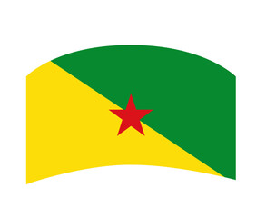 French Guiana Flag Symbol Icon Vector Illustration Abstract Design Element