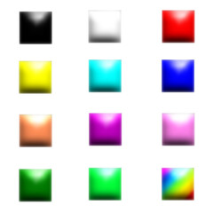 カラフルなボタンのアイコンセット