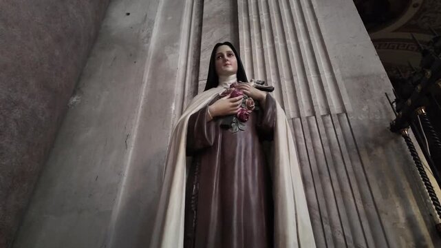 The statue of  Saint Therese of the Child Jesus and the Holy Face