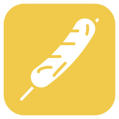 Sausage on a Stick icon vector image. Can be used for Festa Junina.