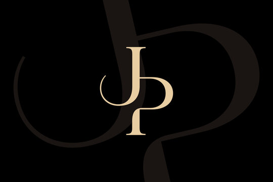 JP or PJ letter logo icon design. Classic style luxury initials monogram.