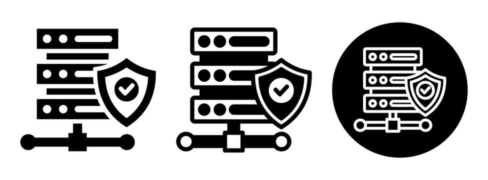Secure Server Icon Collection Glyph & Mixed Style