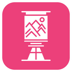 Exhibit Design icon vector image. Can be used for Art and Craft Supplies.