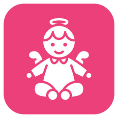 Baby Girl icon vector image. Can be used for Baby Shower.