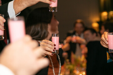 chupitos, licor, brindis, celebración, salud, festejo, celebraciones, fiesta, alcohol, beber, mujer, mano, bar, participación, boda, bebida