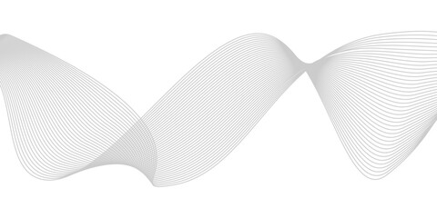 Fototapeta premium Abstract gray wave line vector background.3D wave lines pattern smooth curve flowing dynamic. abstract wave line. Digital frequency equalizer