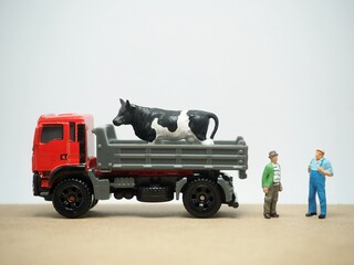 Mini toy at table with blurred background.