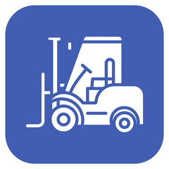 Forklift icon vector image. Can be used for Construction Tools.