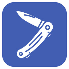 Naklejka premium Pocket Knife Line Color Icon