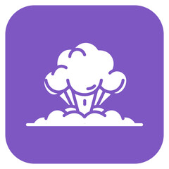 Nuclear Explosion Line Color Icon