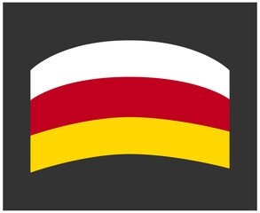 North Ossetia Alania Flag National Europe Flag Symbol Icon Vector Illustration Abstract Design Element