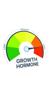 Growth Hormone Level Gauge &ndash; Human Growth Meter Showing Body Development and Hormonal Balance (Vertical Video)