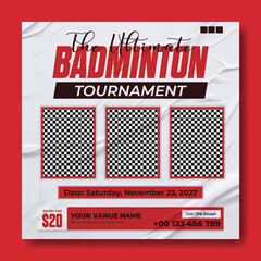 Tennis classes advertisement with a smiling male coach holding a racket and ball