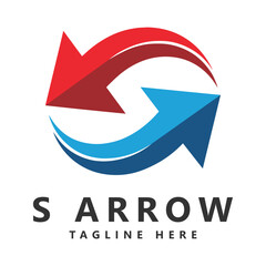 arrow logo icon vector illustration